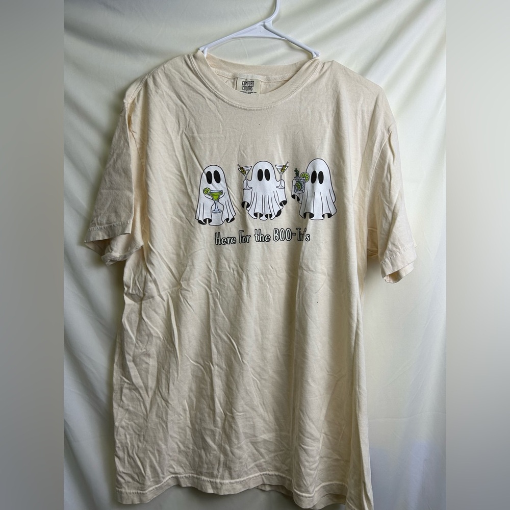 “Here for the BOO-Tinis”Cream Ghost Tee